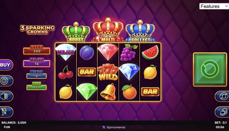 Schermata di gioco di 3 Sparking Crowns