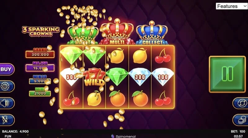 Vincita Wild di 3 Sparking Crowns